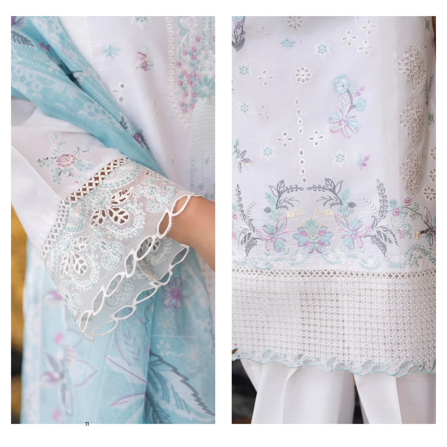 RA-31 Range-e-Eid Embroidered Lawn 3 Piece Collection by Raniya.h | Ready to Wear Pakistani Asian clothes