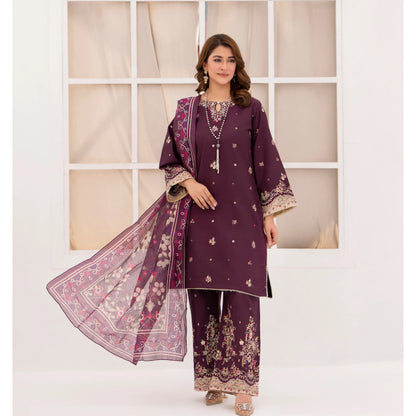 UA-216 Embroidered Cambric Cotton Collection by Umnaa | Ready to Wear Pakistani Asian clothes