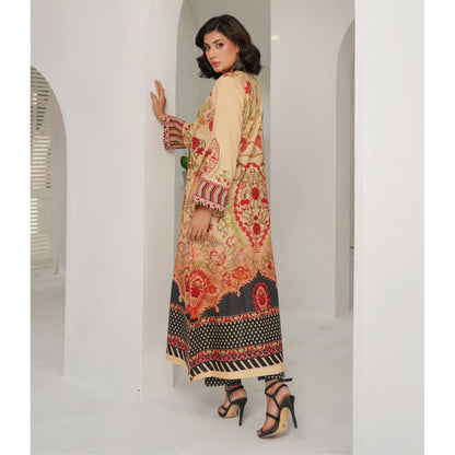 UMS-64 Pakistani Printed Lawn Kaftan Style 2 Piece Suit – Casual Summer Collection by Simrans