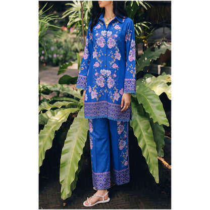 USN-20 Printed Lawn 2 Piece Co-Ord Set for Women | Soft Summer Casual Wear by Saphron