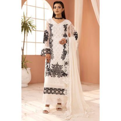 UMS-68 Florence Embroidered Visocse 3 pc Collection | Simrans