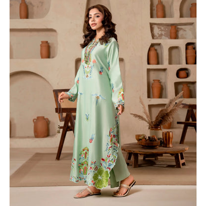 RA-40 Embroidered kaftan 2 Pc - Raniya.h