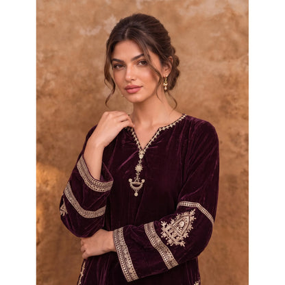 UA-315 Embroidered Farshi Shalwar Cord Set | Umnaa