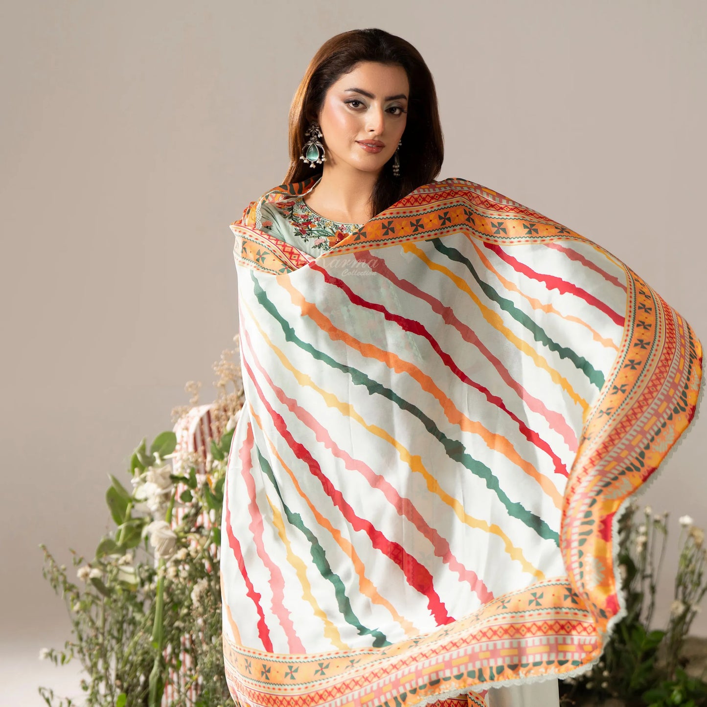 KC-1581 "AYRA" Embroidered Cambric Cotton Collection by Karma Collection
