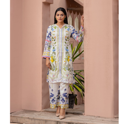 Printed Lawn Co-Ords Set 2 Pc | Ready to Wear | Rangz