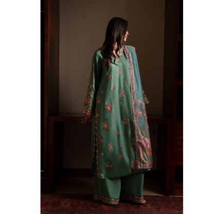 UCA-37 EALA Festive Embroidered Viscose Dress with Printed Silk Dupatta | Women’s Festive Wear Pakistani Designer Outfit by Casuallite