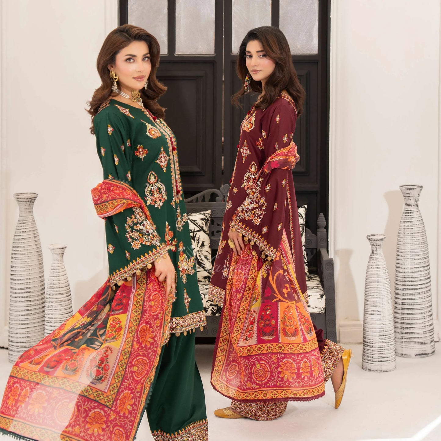 KC-1557 "Ferisha" Embroidered Festive Collection by Karma Collection