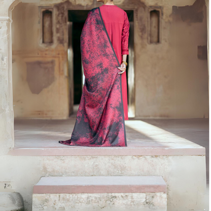 (Red) Embroidered Dhanak Collection Pc Ready to Wear by Casuallite