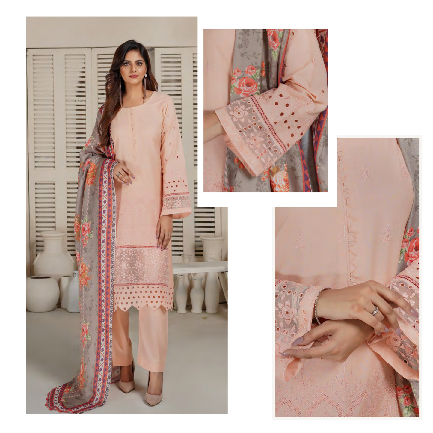 3 Pc Dhanak Collection | Ready to Wear | MUNIRA | UMMUN07