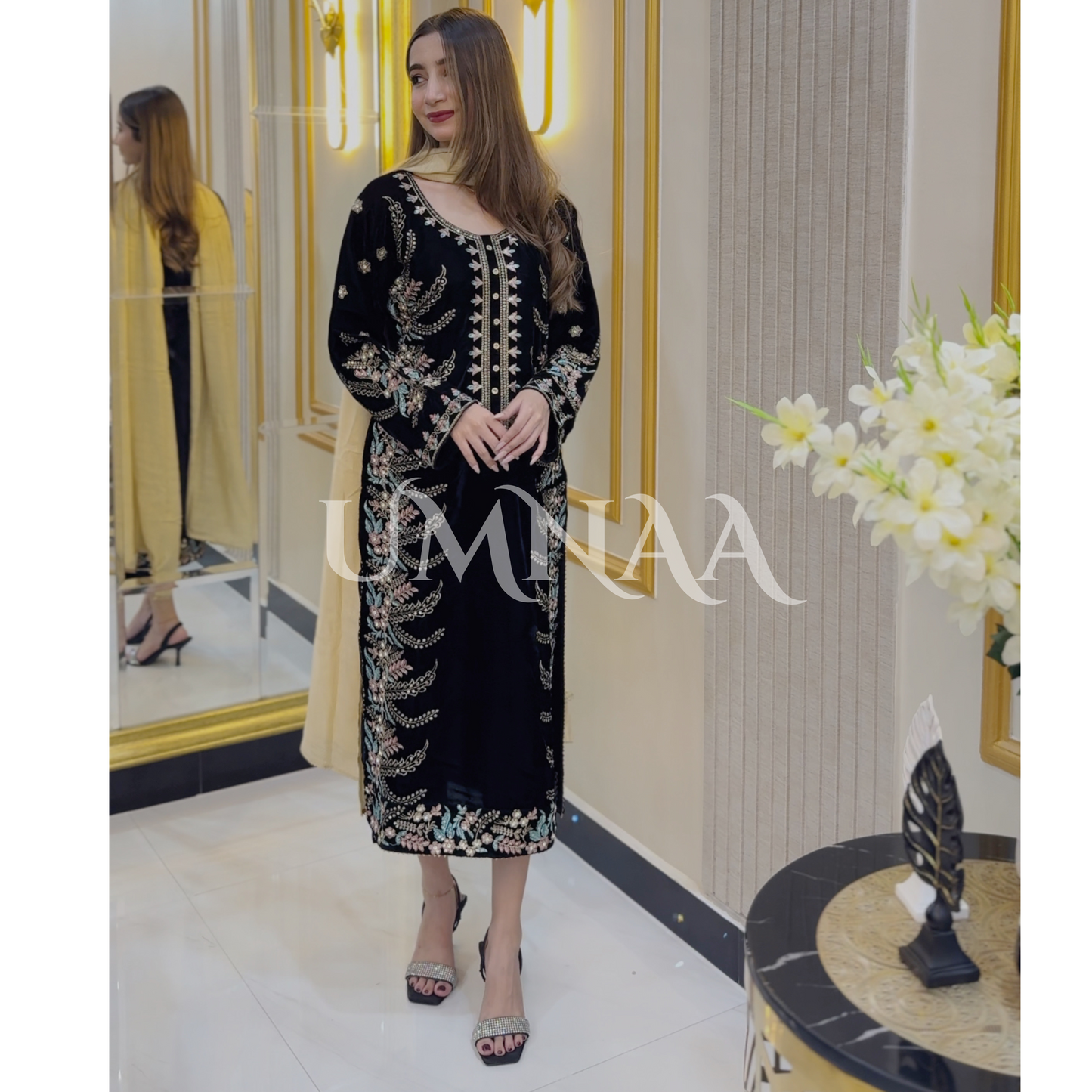 Luxury Embroidered Handwork Velvet Collection