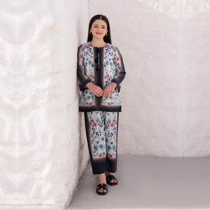 2 Pc Mother & Daughter Pakistani Printed Co-ord Set Collection by Garnet