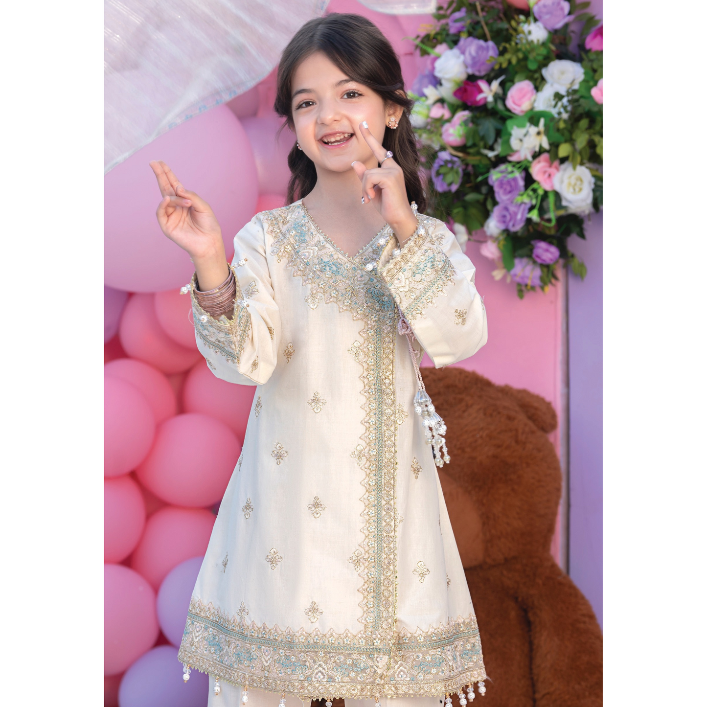 UAL-03 Kids 3 Pc Luxury Festive Cambric Cotton Eid Collection by Allys