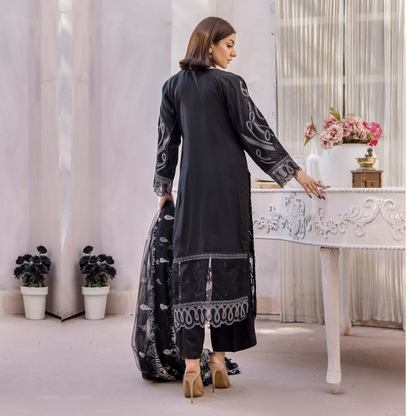 UTT-02 Embroidered Viscose 3 Pc Pakistani Dress | Eid Ready to wear | Traditional Thread
