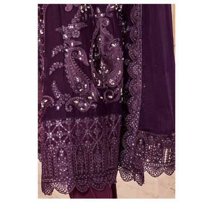 UTT-03 Embroidered Luxury Chiffon 3 Pc Pakistani Dress | Ready to wear | Traditional Thread