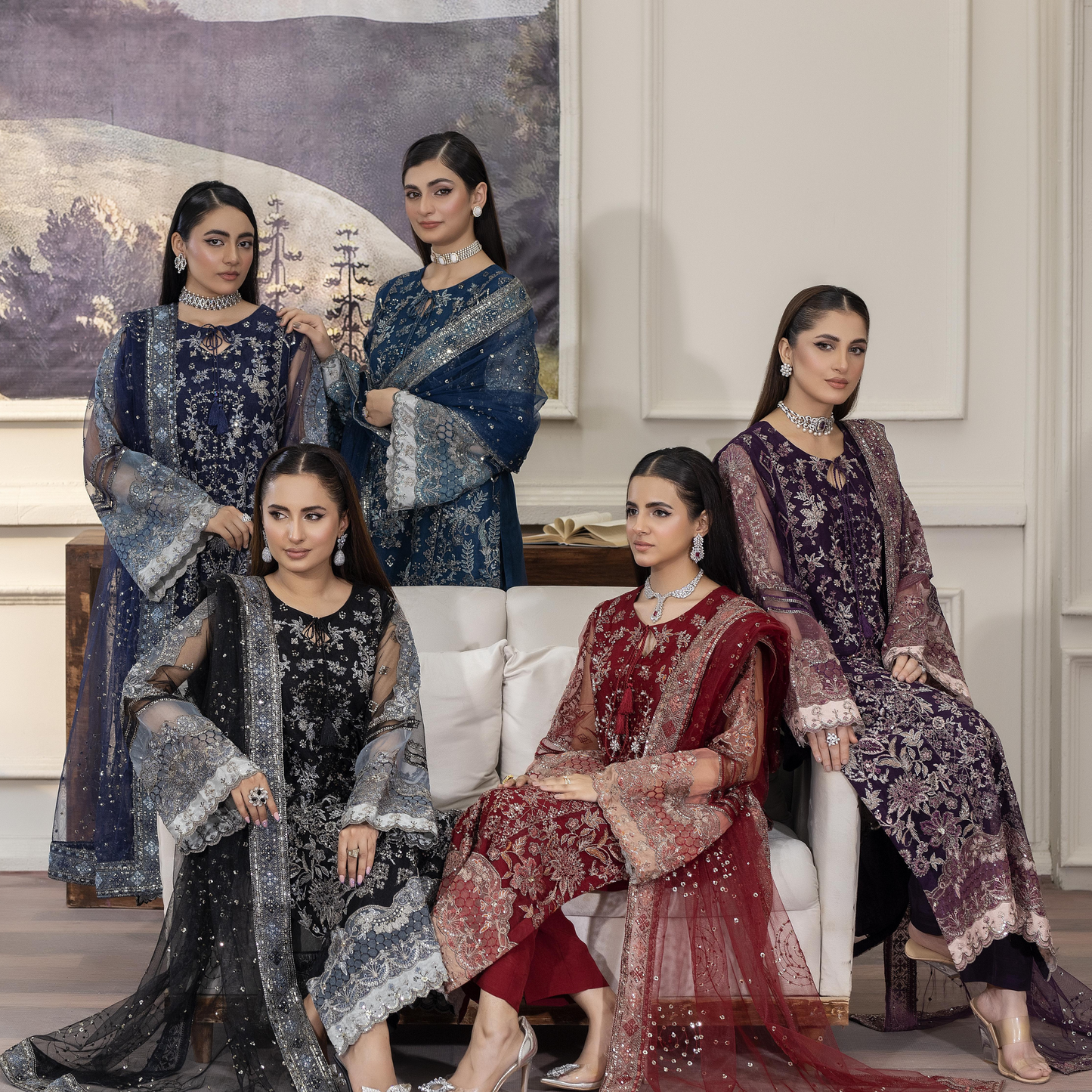 UTT-08 Luxury Festive Net Collection | Ready to Wear | Traditional Thread