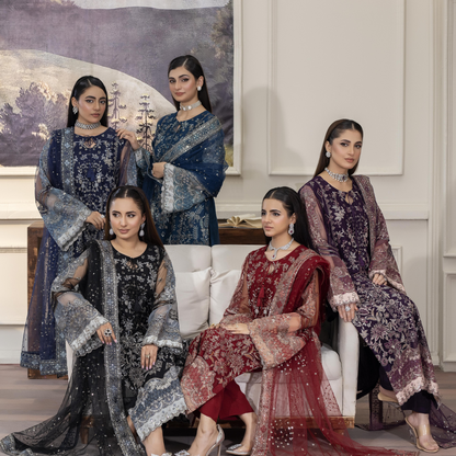 UTT-08 Luxury Festive Net Collection | Ready to Wear | Traditional Thread