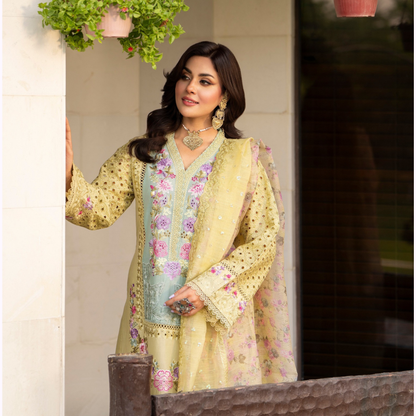 KC-1489 Chikenkari Luxury Cotton 3 Pc Collection | Ready to Wear | Karma Collection