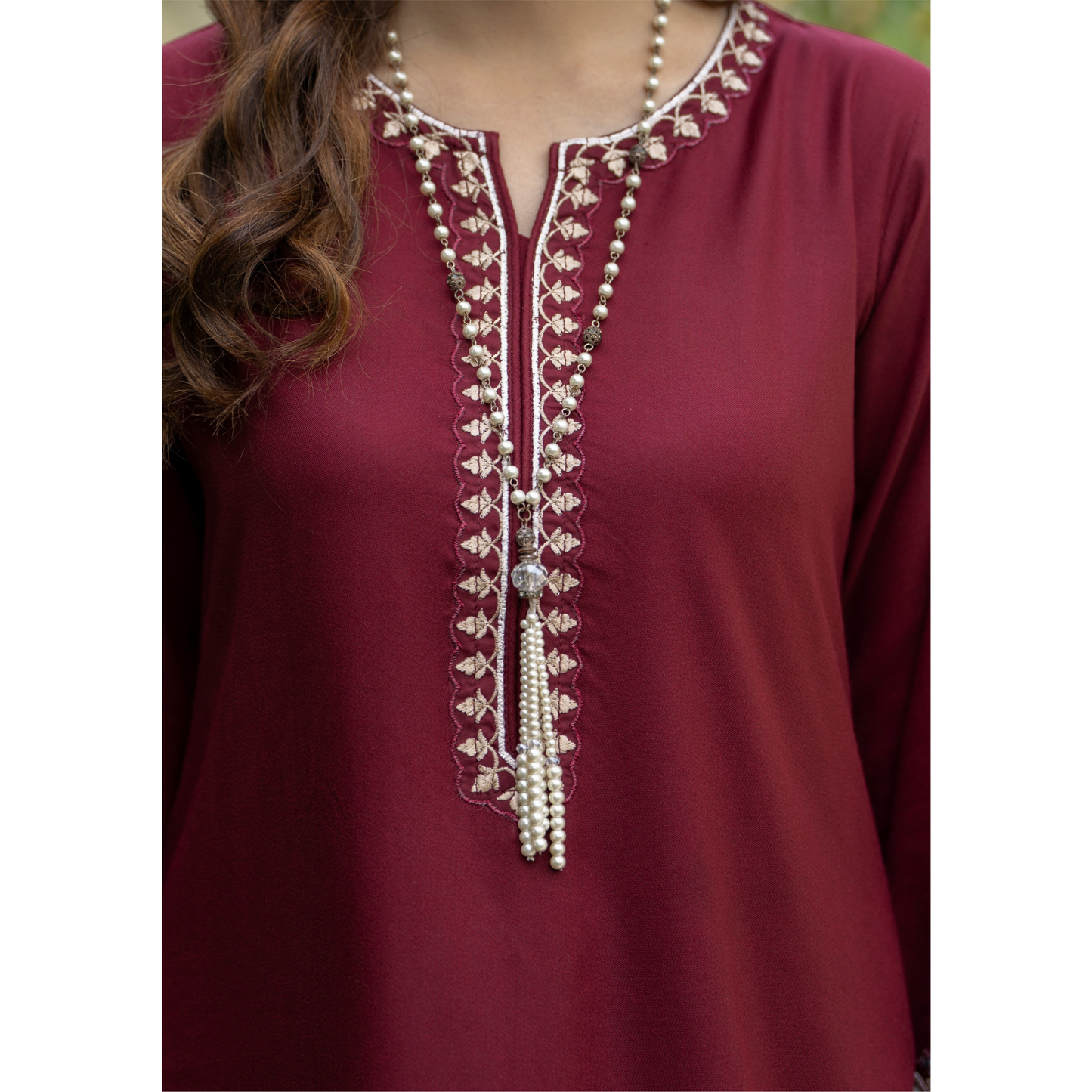 UZA-01 Rang e Elegance by Zaaria 2 Pc Embroidered Dhanak Co-Ords Set