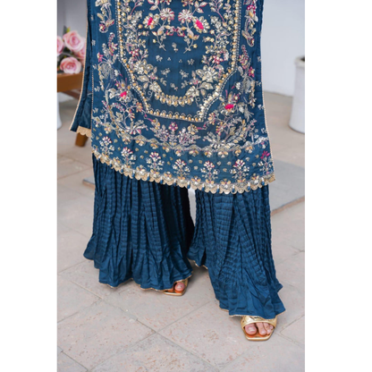 UA-115 Luxury Embroidered Festive Chiffon Collection | Ready to Wear | Umnaa