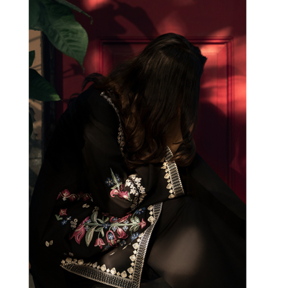 UCA-33 "Shadows" Embroidered Khaddar with Wool Shawl Winter Collection by Casuallite