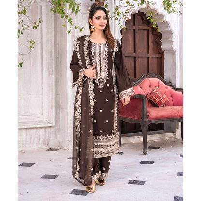 UMRZ-53 "Asim Jofa LUX " Embroidered Dhanak Collection By Rangz