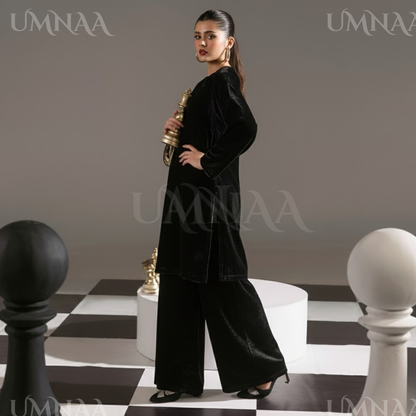 UA-152 Solid Velvet Farshi Shalwar Collection by Umnaa