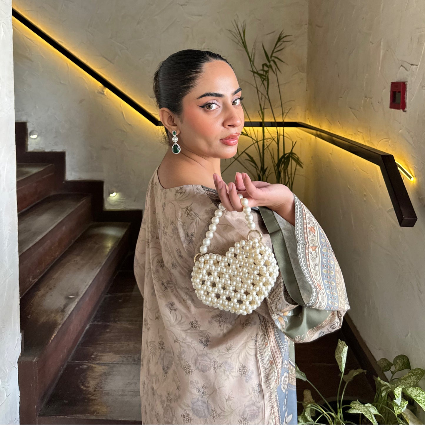 UA-169 Silk Printed Co-Ords Set by Umnaa | Ready to Wear Modest fashion Asian