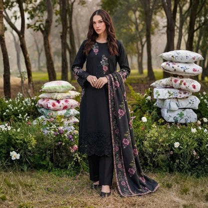 UA-185 Embroidered Cotton 3-Piece Collection | Ready to Wear Asian clothes