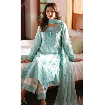 UA-192 festive Embroidered Cotton Collection with Chiffon Duppatta | Ready to Wear | Asian clothes