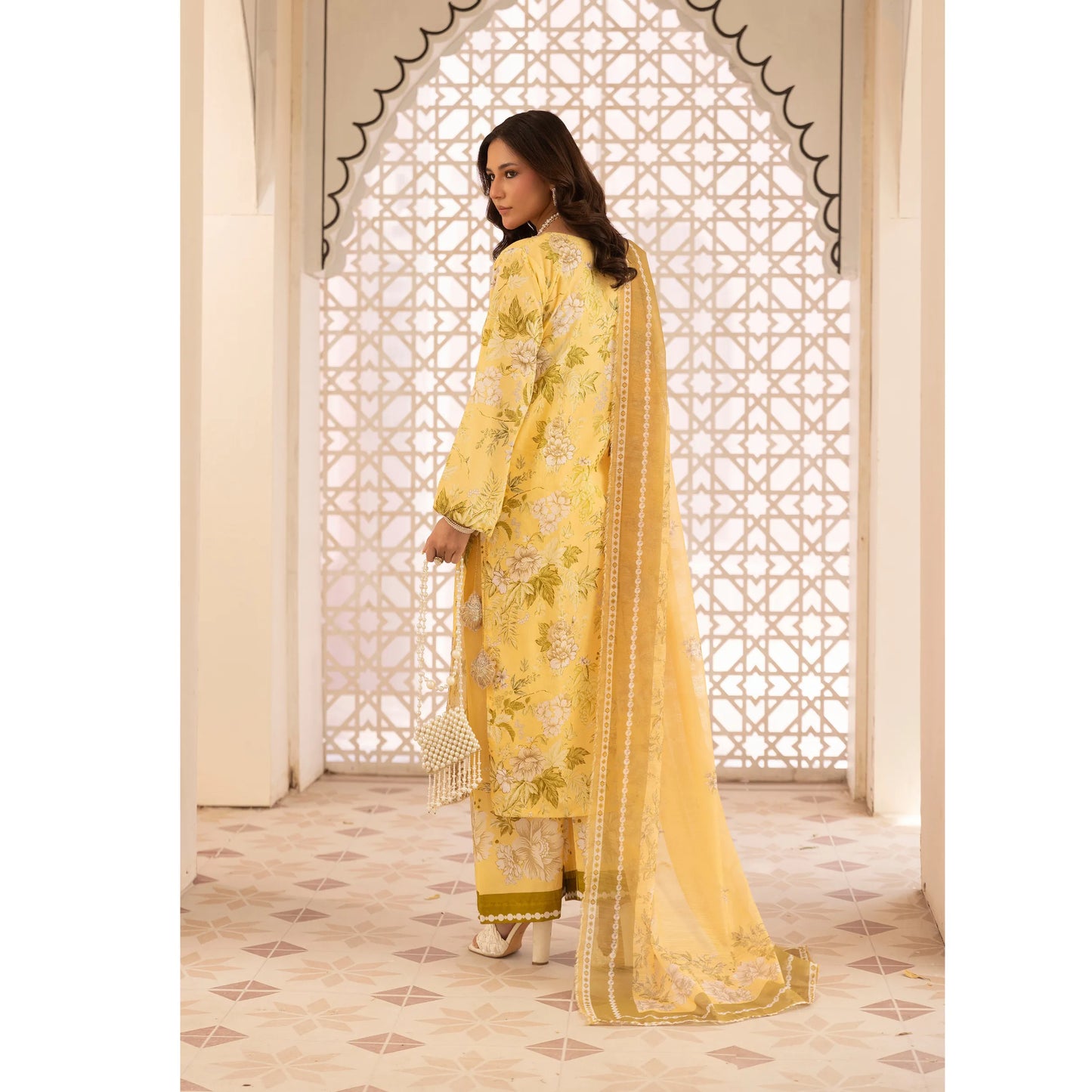 UMS-63 "Limelight" by Simrans Embroidered Printed Pure Lawn 3 Pc Collection Ready to Wear Pakistani Asian clothes