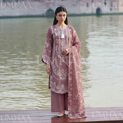 UA-193 Embroidered Cotton Collection 3 Piece | Ready to Wear | Asian clothes