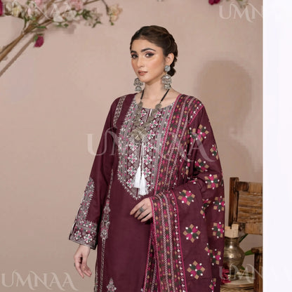 UA-195 Embroidered Cotton Collection by Umnaa | Ready to Wear Pakistani Asian Clothing Regular price£44.99 GBP