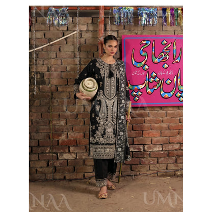 UA-199 Embroidered Cambric Cotton Collection by Umnaa | Ready to Wear Pakistani Asian clothes for women