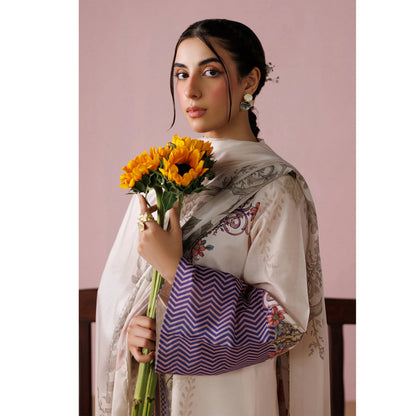 UE-02 "Printed Essential" by Esra Fashion Summer Printed Lawn 3 Piece Collection | Pakistani Asian Clothes