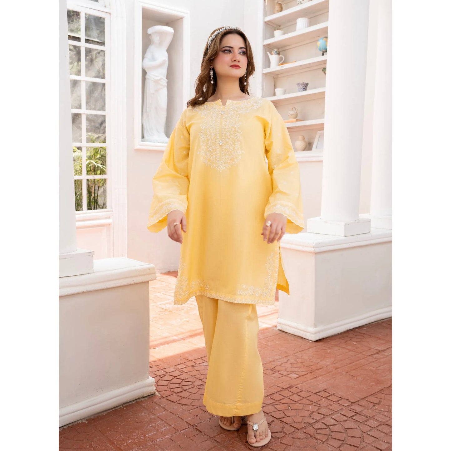 UA-243 Embroidered Lawn Summer Lawn Co-Ords Set by Umnaa