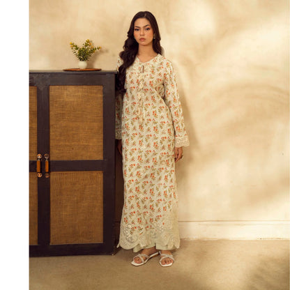 UGL-01 Printed Lawn Kaftan 2 Piece Set by Guzel