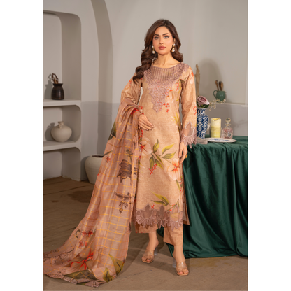 RA-14 3 Pc Embroidered printed Lawn Collection | Raniya.h |