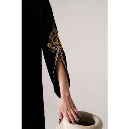 RA-26 Velvet Kaftan Dress Collection| Embroidered 1 Piece Festive Wear