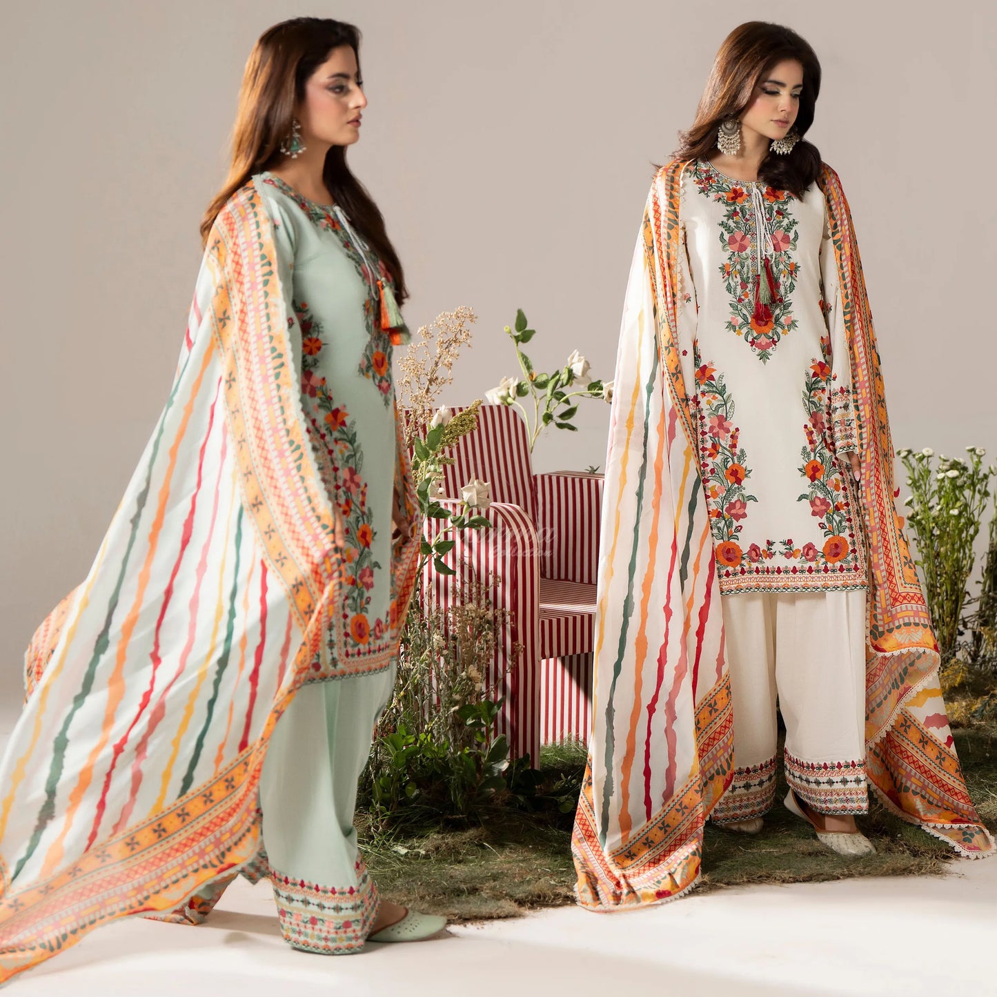 KC-1581 "AYRA" Embroidered Cambric Cotton Collection by Karma Collection