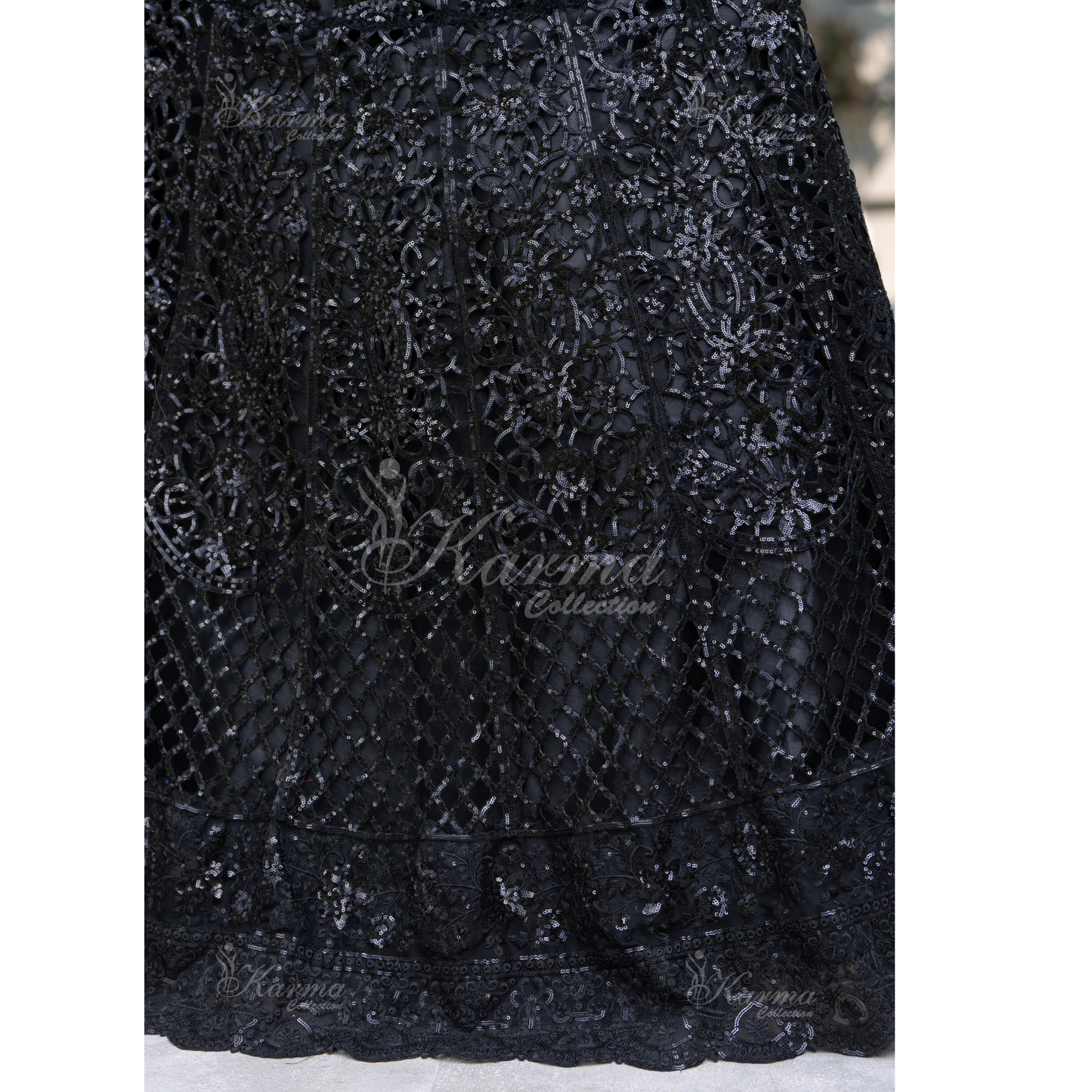 Luxury Embroidered Chiffon long Maxi with chiffon duppata  | Wedding Collection | karma Collection | UMKC01101