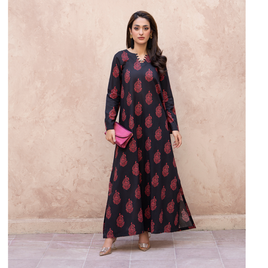 RA-33 Printed Lawn Long Kaftan Style 2 Piece Casual Summer Collection by Raniya.h