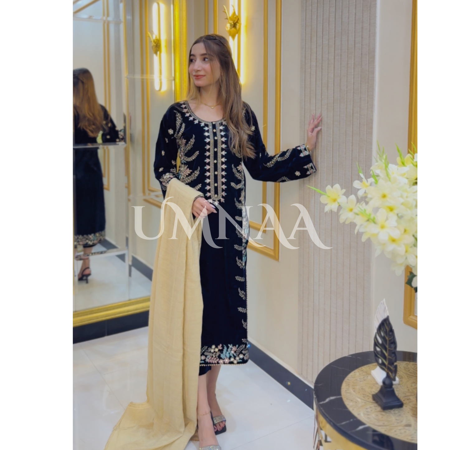 Luxury Embroidered Handwork Velvet Collection