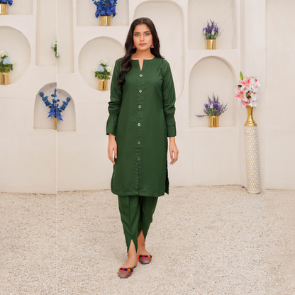 2 Piece Dhanak Pakistani Winter Co-Ords Set Ready to Wear Collection by Simrans | UMSIM6