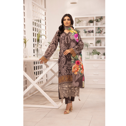 3 Pc Luxury Khaddar Ready to Wear Embroidered Printed Collection by Simrans