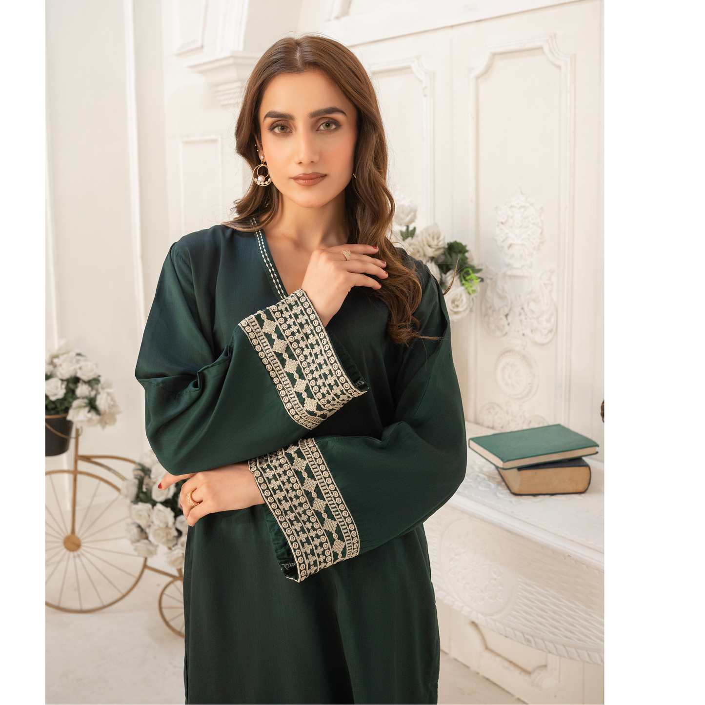 Embroidered Viscose Linen  2 Pc Pakistani Co Ord Set Dress | Ready to wear | UMNAA