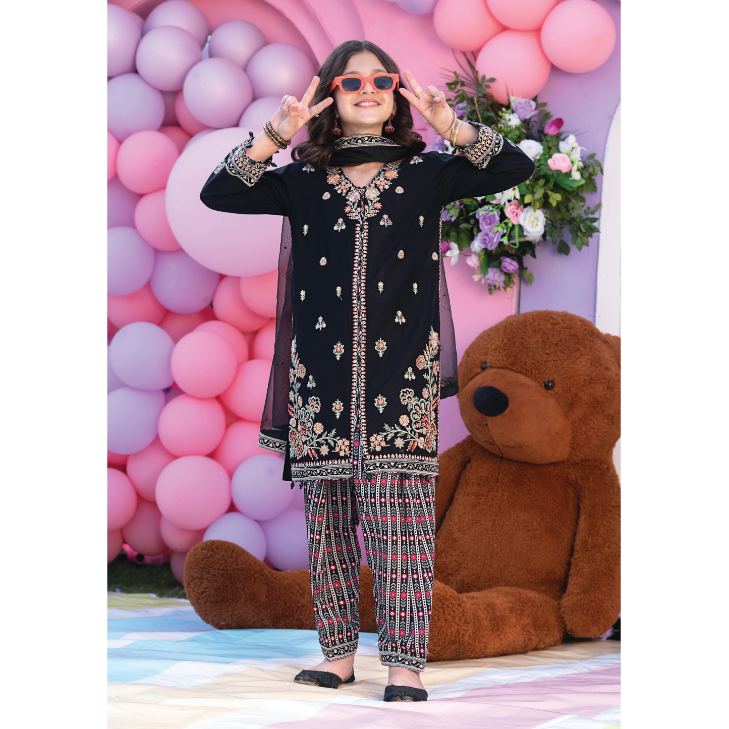 UAL-03 Kids 3 Pc Luxury Festive Cambric Cotton Eid Collection by Allys