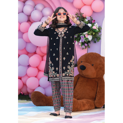 UAL-03 Kids 3 Pc Luxury Festive Cambric Cotton Eid Collection by Allys