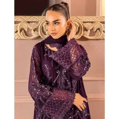 UTT-03 Embroidered Luxury Chiffon 3 Pc Pakistani Dress | Ready to wear | Traditional Thread