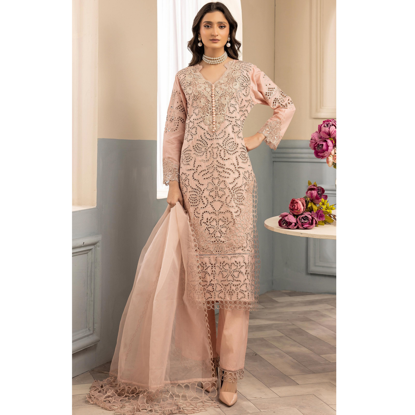 UMS-20 Embroidered Chikankari Lawn Collection | Ready to Wear | Simrans