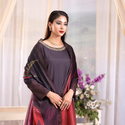 RA-20 3 Pc Printed Silk Collection |Ready to Wear | Raniya.h